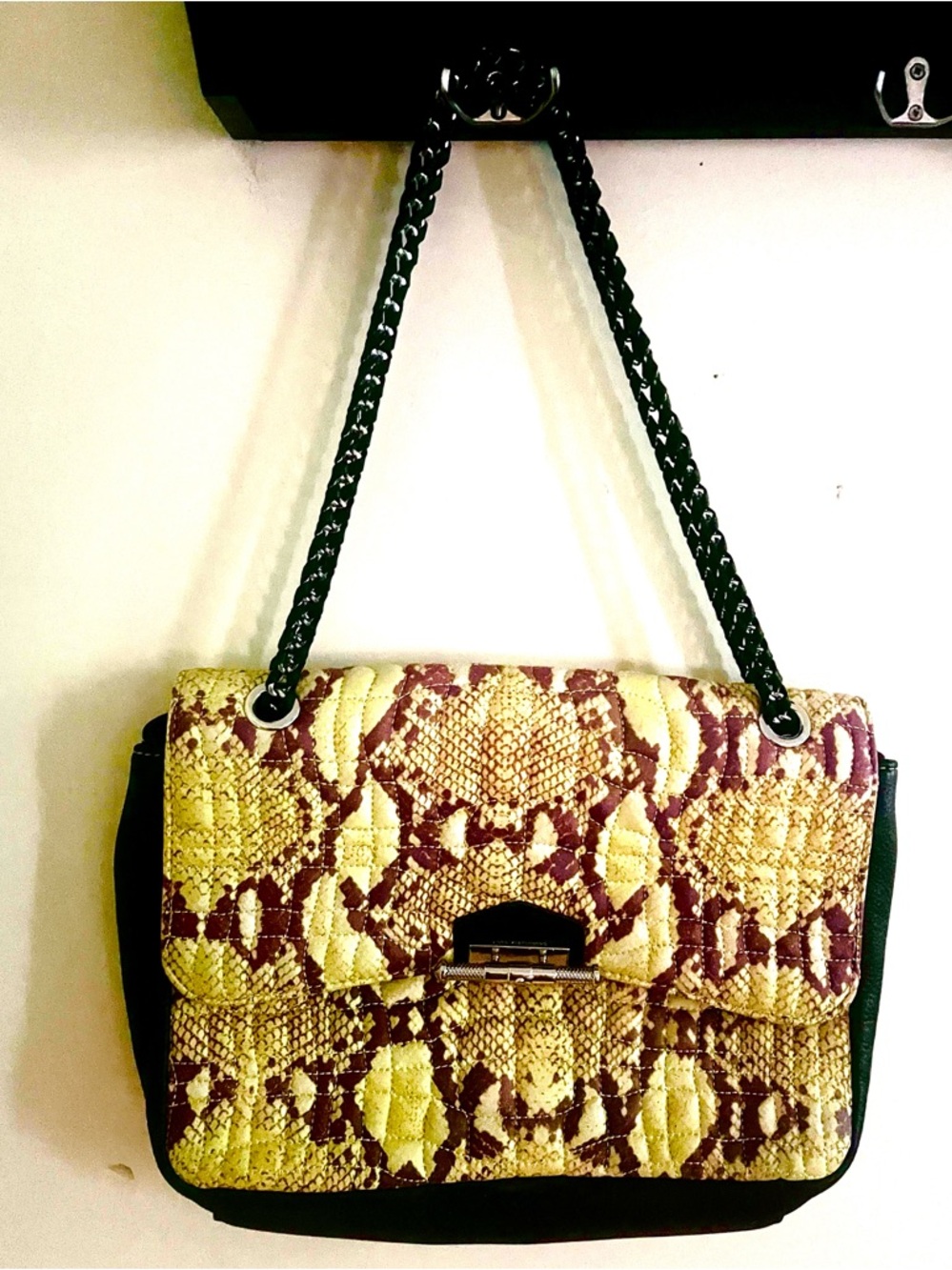 Aimee Kestenberg  Snake-Print Chain Shoulder Bag